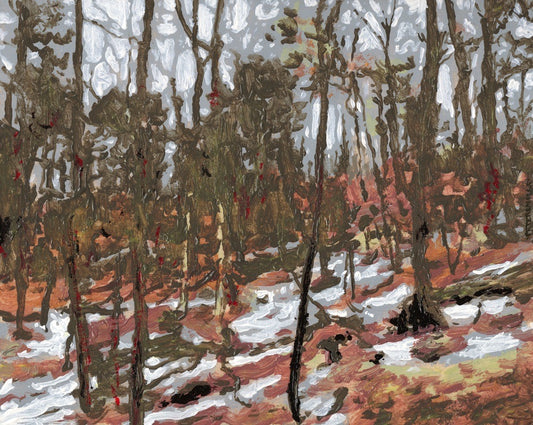 April Woods with Snow