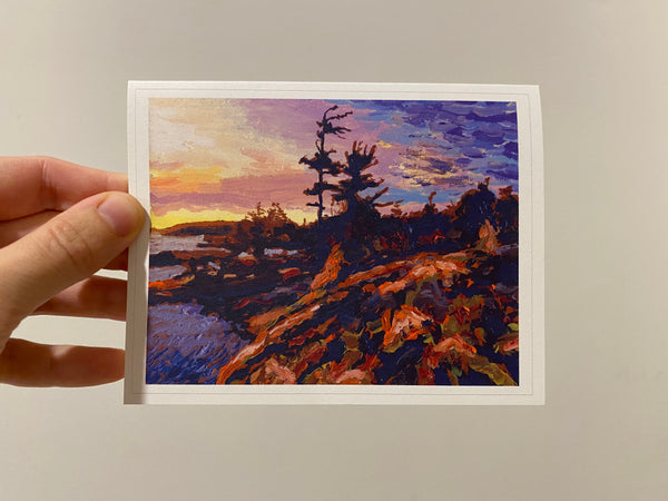 Set of Four Sunset Notecards