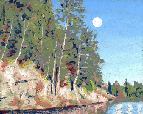 Pine Shore and Moonrise