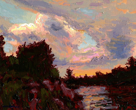 Rock-trough Pond at Sunset