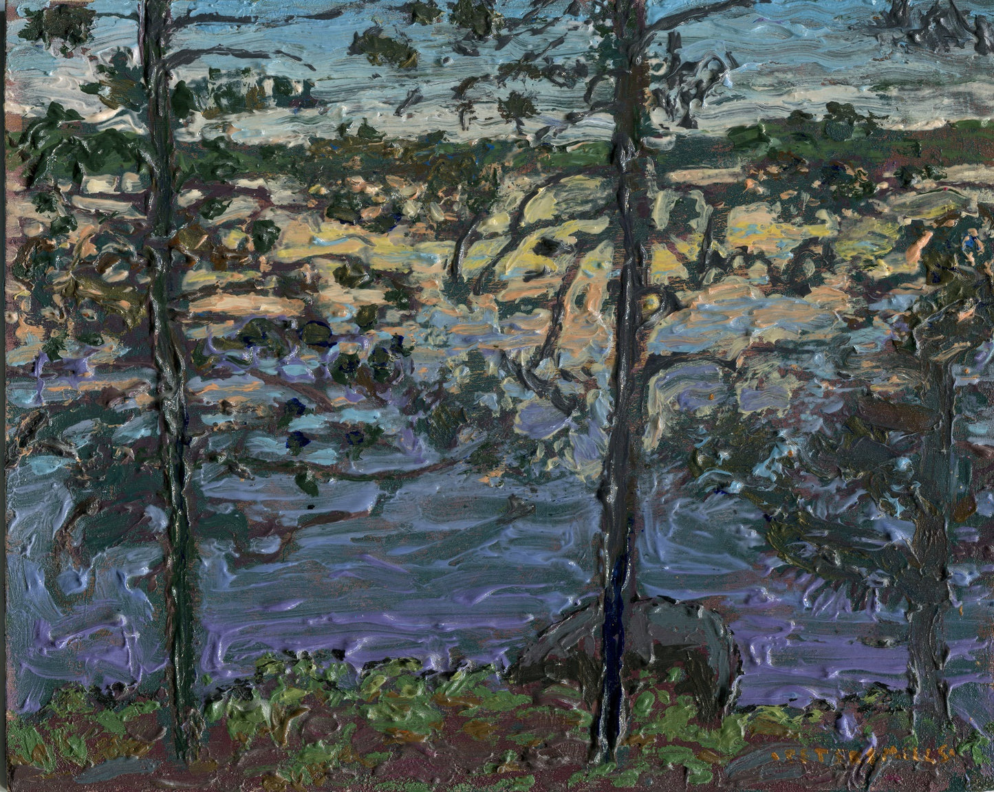 Screen of Red Pines