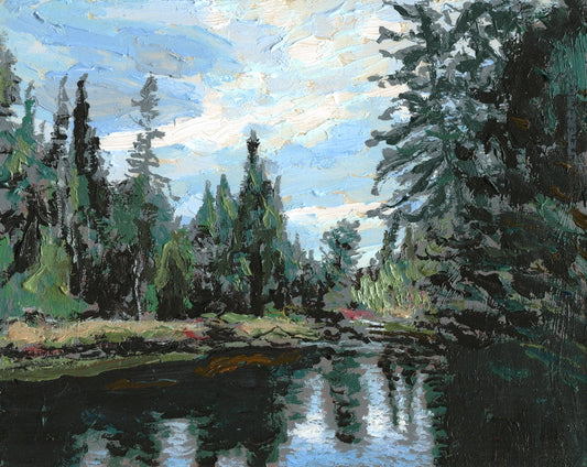 Spring River and Clouds