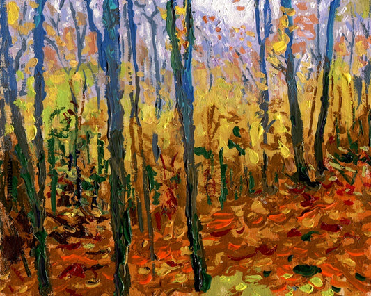 October Woods and Rain